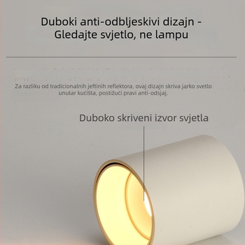 LED downlight s površinskom montažom, 6-10W, 220V, CRI ≥90