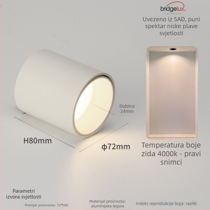 LED downlight s površinskom montažom, 6-10W, 220V, CRI ≥90