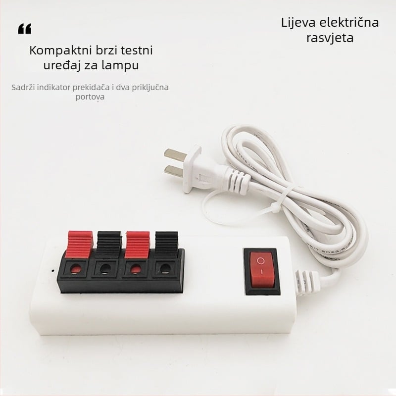 LED testni klip za lampe i downlight – 10A, 200W, 110-240V, 100g, Kućište: plast + bakreni kabel