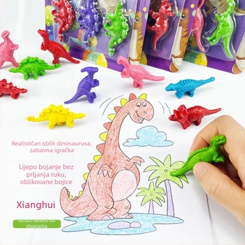 Set za bojanje voskastim bojama s plastičnim oblikom — model XH-040, kružna olovka, serija Styling Crayon, kućište od papira