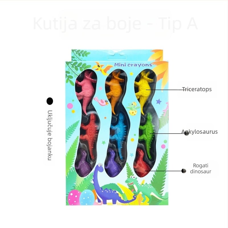 Set za bojanje voskastim bojama s plastičnim oblikom — model XH-040, kružna olovka, serija Styling Crayon, kućište od papira