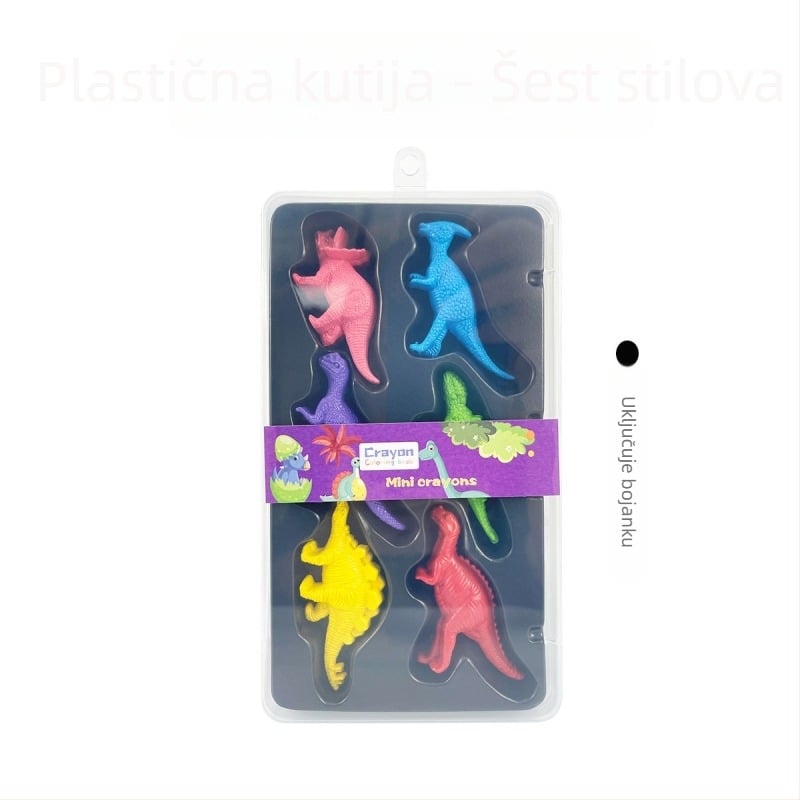 Set za bojanje voskastim bojama s plastičnim oblikom — model XH-040, kružna olovka, serija Styling Crayon, kućište od papira