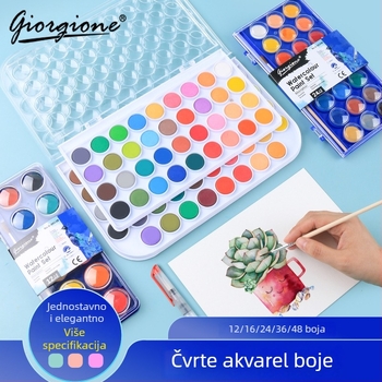 Giorgione čvrsti set akvarela, praškaste tablete, u kutiji, 12–48 boja, za akvarel.