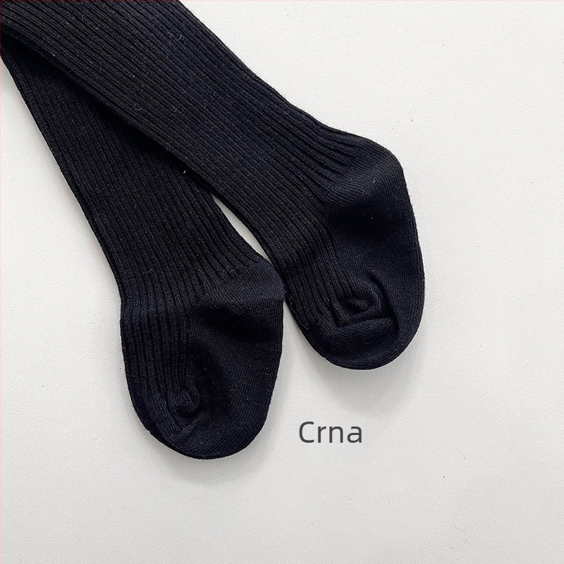 Bebične ribane najlonke s dvostrukom pleteninom, jednobojne, topla pamukova smjesa, za djecu 1–3 godine