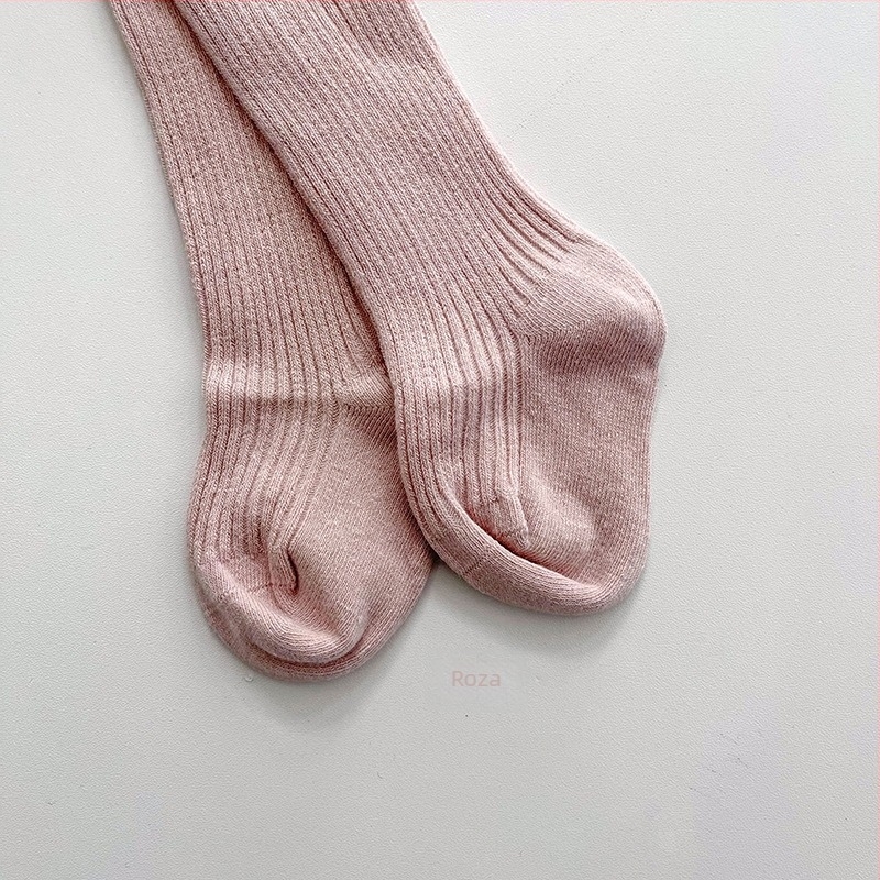 Bebične ribane najlonke s dvostrukom pleteninom, jednobojne, topla pamukova smjesa, za djecu 1–3 godine