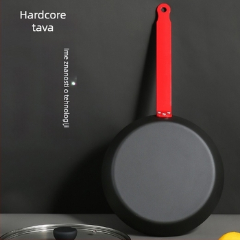 Tava za prženje bez premaza od rafiniranog željeza, jednoslojno dno, dubina 5 cm, univerzalna kompatibilnost s plinskim i indukcijskim pločama, model ZBX-TGJG, težina 1,4 kg