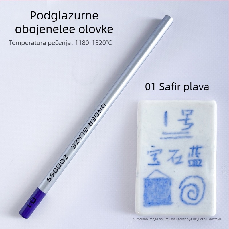 Thiaoohua podglazurne bojice za keramiku, jedna olovka; Materijal: podglazurna boja; Kod proizvoda: Underglaze colored pencil (single); Namjena: keramika slikanje