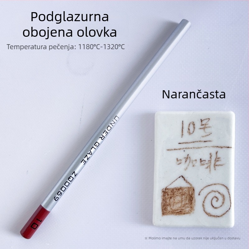 Thiaoohua podglazurne bojice za keramiku, jedna olovka; Materijal: podglazurna boja; Kod proizvoda: Underglaze colored pencil (single); Namjena: keramika slikanje