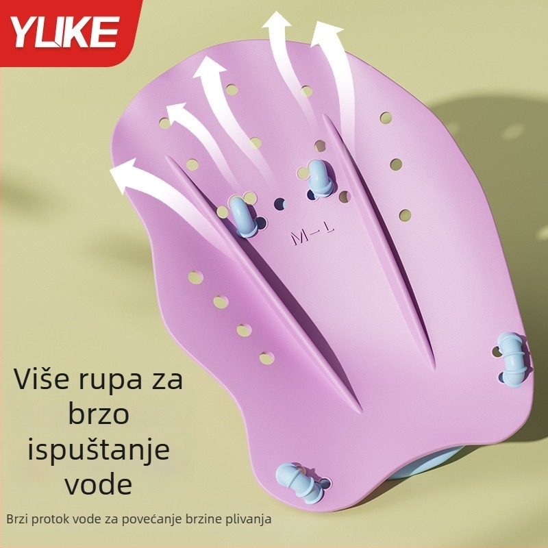 Ručni plivački paddle za trening ruke – silikon ploča za dlan, PP tijelo, marka Yuke, za odrasle