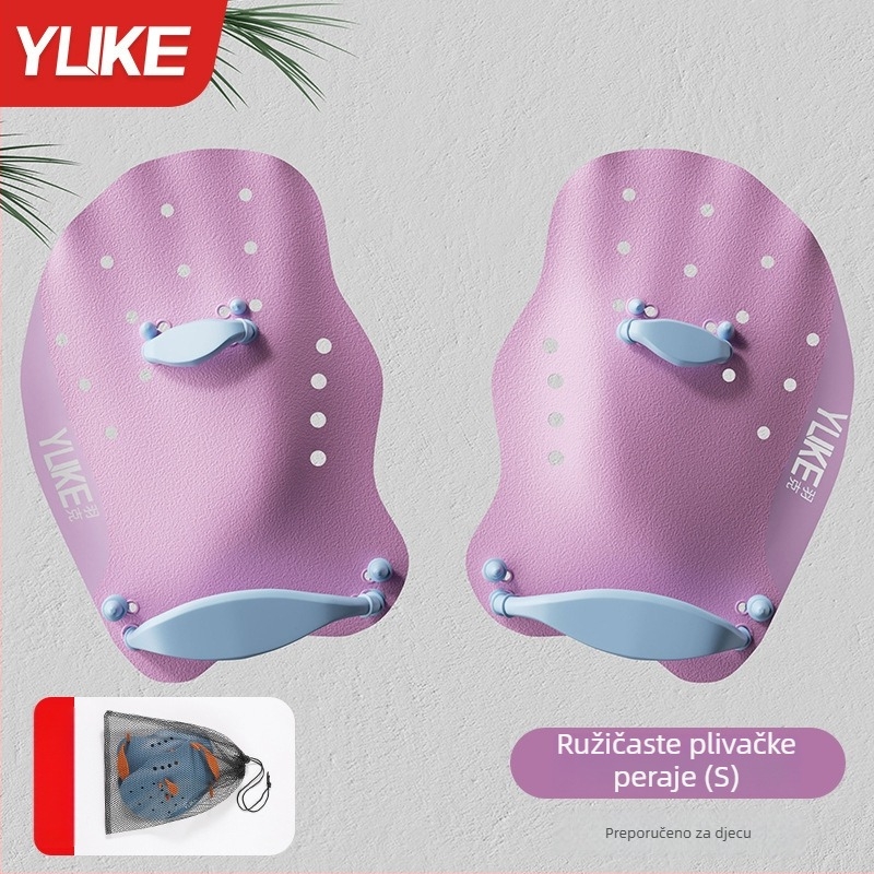 Ručni plivački paddle za trening ruke – silikon ploča za dlan, PP tijelo, marka Yuke, za odrasle