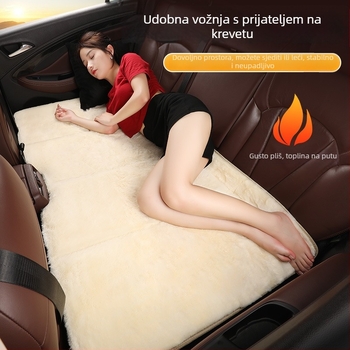 Sklopiva stražnja madrac za automobil s flis presvlakom, universalni dječji putni madrac, bez nadimanja