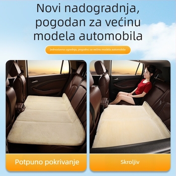 Sklopiva stražnja madrac za automobil s flis presvlakom, universalni dječji putni madrac, bez nadimanja
