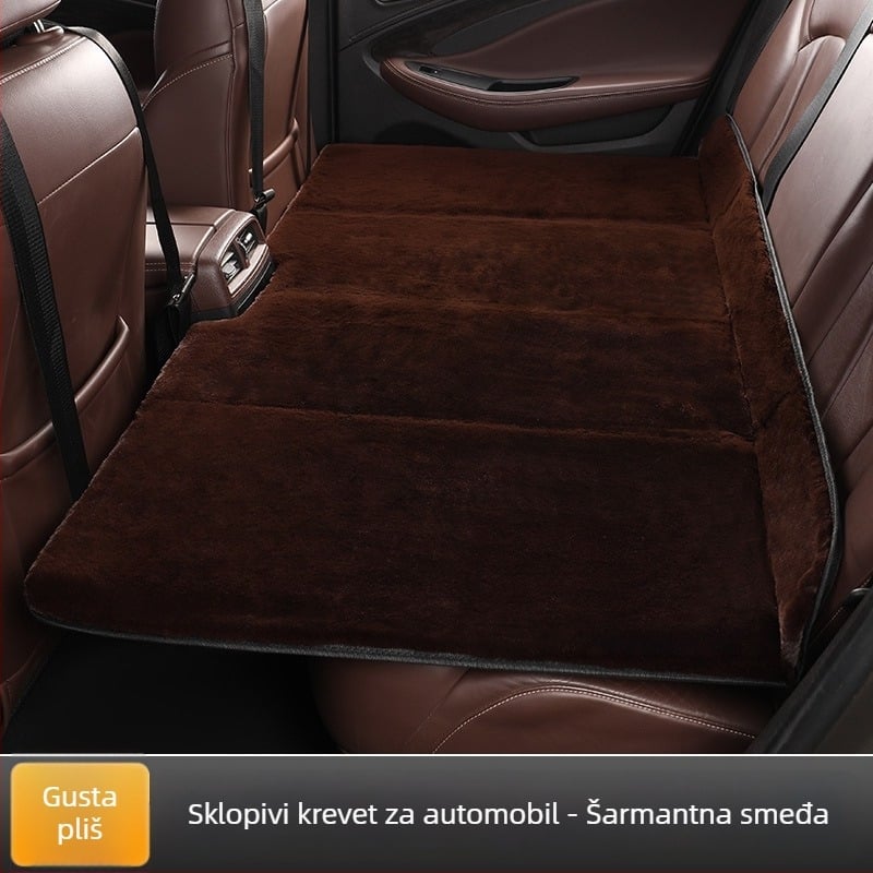 Sklopiva stražnja madrac za automobil s flis presvlakom, universalni dječji putni madrac, bez nadimanja