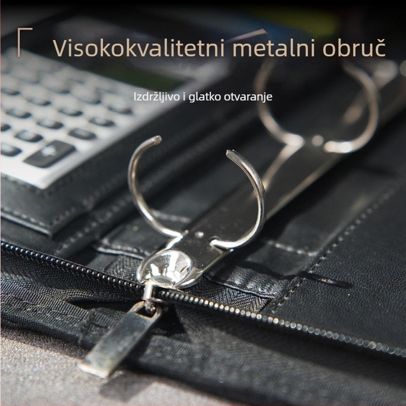 Kožna A4 mapa sa zatvaranjem i jednim čvrstim klipom, Model: A4 folder, Debljina ploče 1,5 cm, Širina stražnje strane 1,5 cm