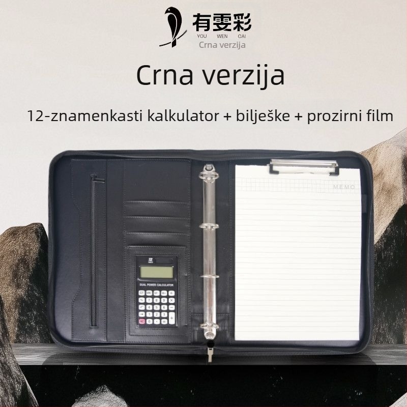 Kožna A4 mapa sa zatvaranjem i jednim čvrstim klipom, Model: A4 folder, Debljina ploče 1,5 cm, Širina stražnje strane 1,5 cm