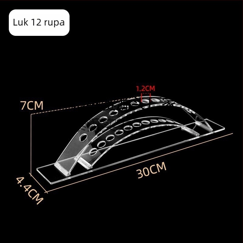 Akrilni stalak za izlaganje ukosnica za kosu, višeslojni stupčasti stalak, za trgovine uredskih potrepština