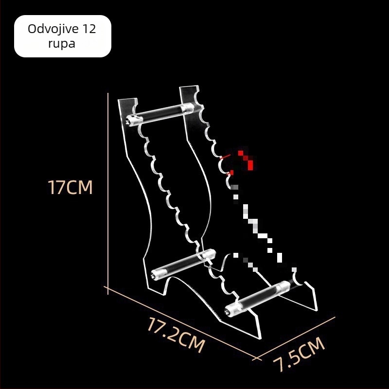 Akrilni stalak za izlaganje ukosnica za kosu, višeslojni stupčasti stalak, za trgovine uredskih potrepština