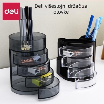 Višeslojni držač za olovke, okrugli plastični uredski organizator, modeli 9172/9153/909/908/8931/9146/9175, bez logotipa, bez IP odobrenja