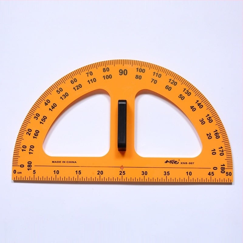 Učenički set mjernih alata (10) – Plastični petodjelni set alata s pravilo, kružnim i trokutom, Huicai