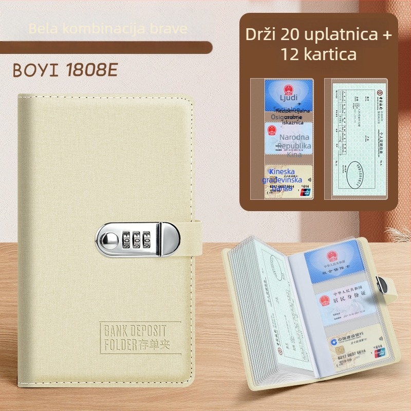 Arhivska mapa s jednim klipom, PU koža, mogućnost tiska logotipa