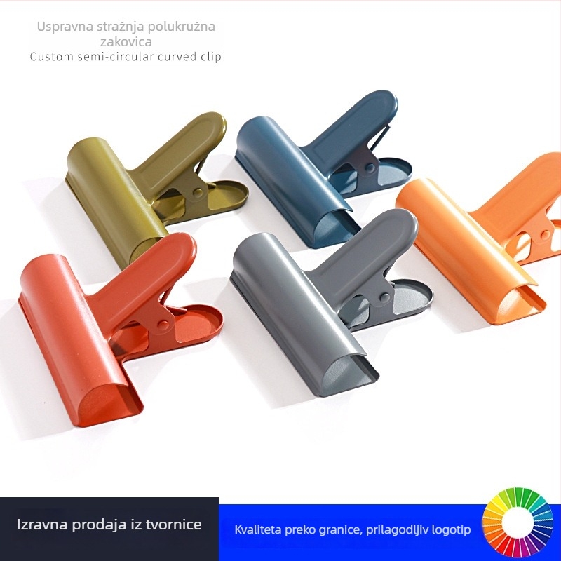 Willita Metalni klip – Više namjenski klip za dosije, datoteke i knjige, s polukružnim lukom