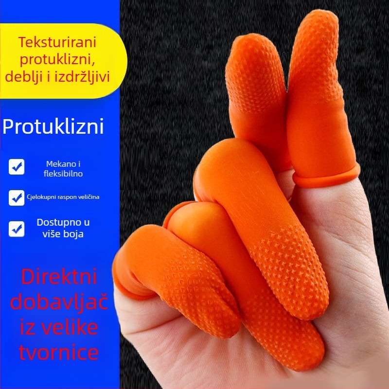 Jednokratne silikonske navlake za prste i palac – otporne zaštitne rukavice, debeli dizajn