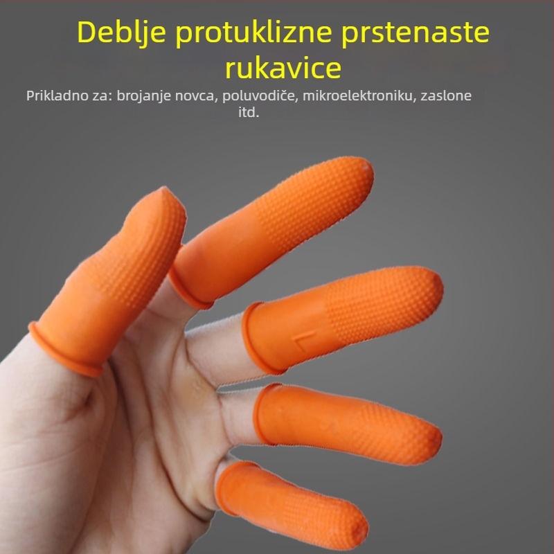 Jednokratne silikonske navlake za prste i palac – otporne zaštitne rukavice, debeli dizajn