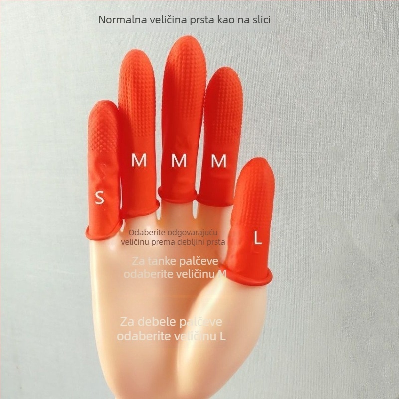 Jednokratne silikonske navlake za prste i palac – otporne zaštitne rukavice, debeli dizajn