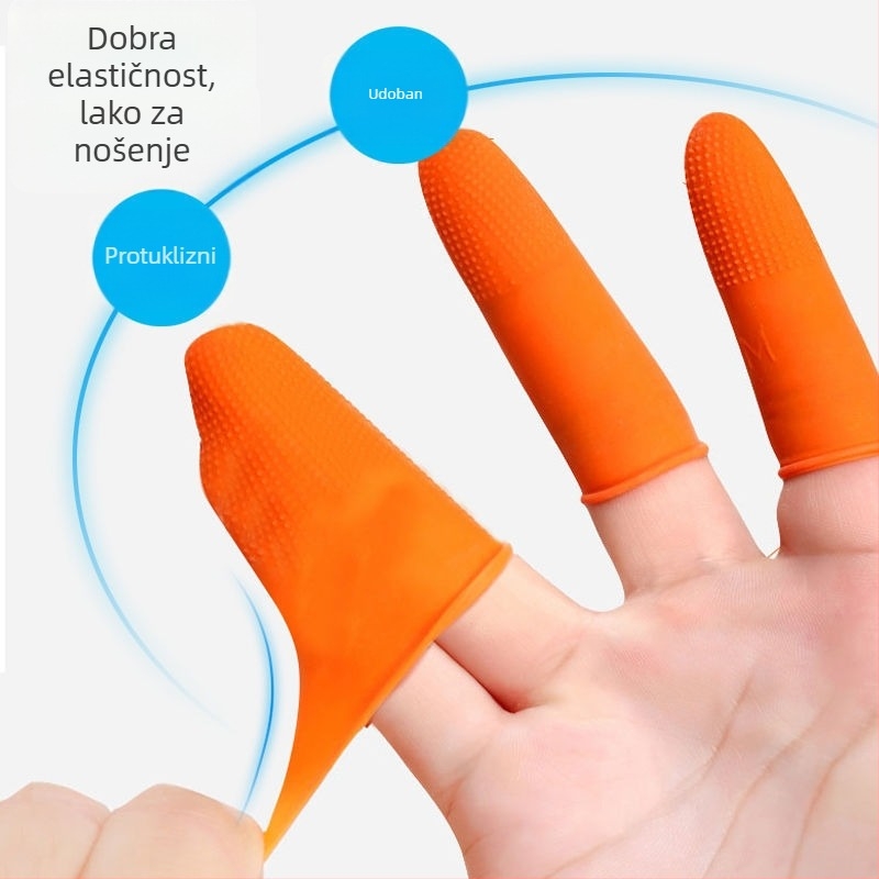 Jednokratne silikonske navlake za prste i palac – otporne zaštitne rukavice, debeli dizajn