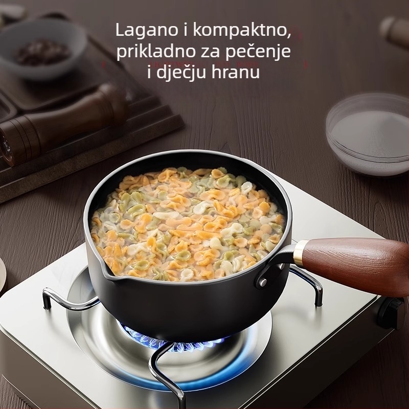 Tiganj za omletu od finog željeza, kineskog stila, s jednim dnom, 780 g, pogodan za univerzalnu ploču