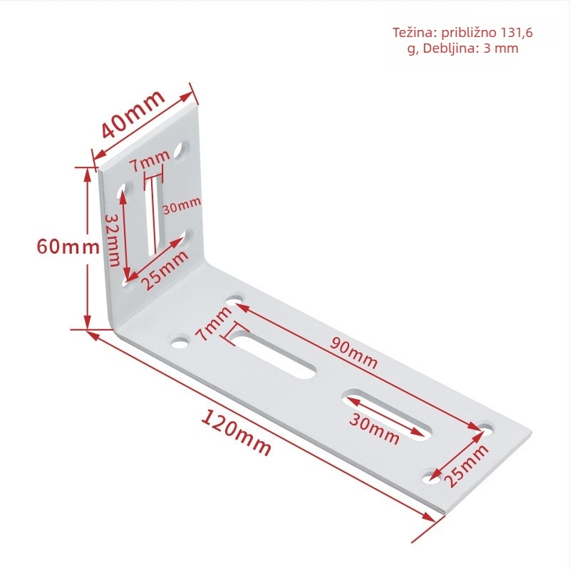 Podešeni kutni držač za namještaj — hladno valcani čelik, marka Jin Rongda, model Adjustable Corner Code, univerzalna primjena, suvremen minimalistički stil