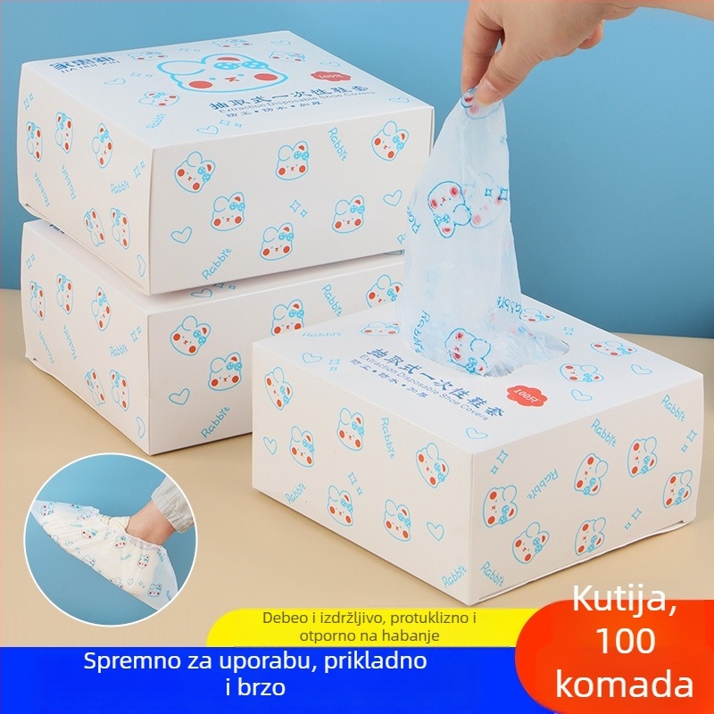 Jednokratne navlake za cipele od PE, vodootporne i otporne na prašinu, debeli dizajn, 100 komada