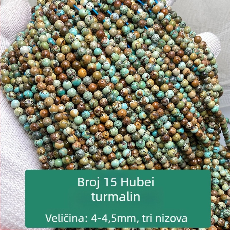 Turkizni set nakita s labavim perlama: narukvica i dugački lanac, okrugli perli s perlastim tretmanom, podrijetlo Shantwei, svjež i sladak stil
