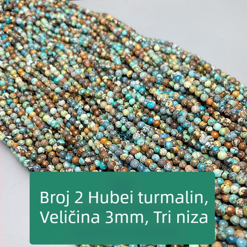 Turkizni set nakita s labavim perlama: narukvica i dugački lanac, okrugli perli s perlastim tretmanom, podrijetlo Shantwei, svjež i sladak stil