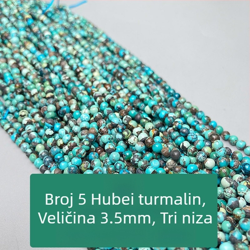 Turkizni set nakita s labavim perlama: narukvica i dugački lanac, okrugli perli s perlastim tretmanom, podrijetlo Shantwei, svjež i sladak stil