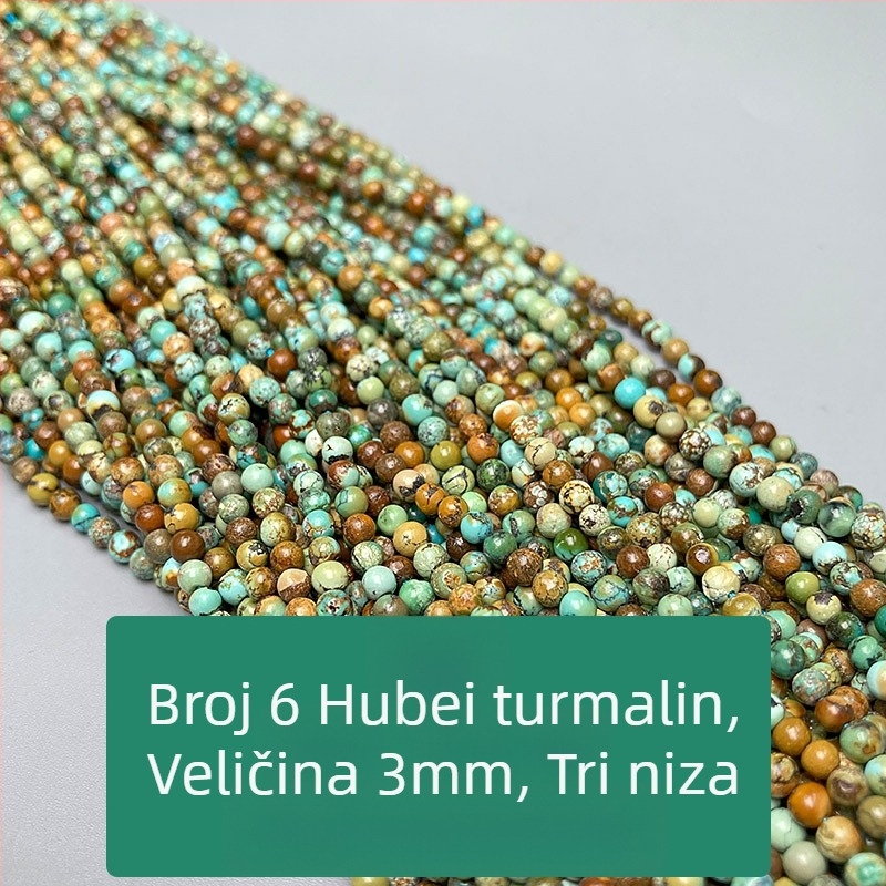 Turkizni set nakita s labavim perlama: narukvica i dugački lanac, okrugli perli s perlastim tretmanom, podrijetlo Shantwei, svjež i sladak stil