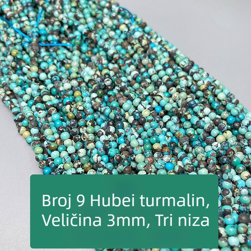 Turkizni set nakita s labavim perlama: narukvica i dugački lanac, okrugli perli s perlastim tretmanom, podrijetlo Shantwei, svjež i sladak stil