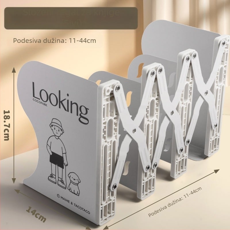 Metalni rastezljivi nosač knjiga za stol – Maihe MHDS5054, organizator stola i pohrana knjiga