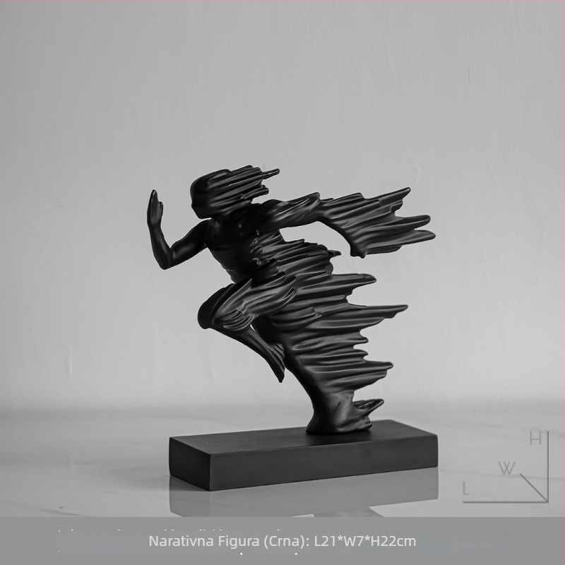 Figura skulptura od smole, moderni minimalistički stil, stickman izrada