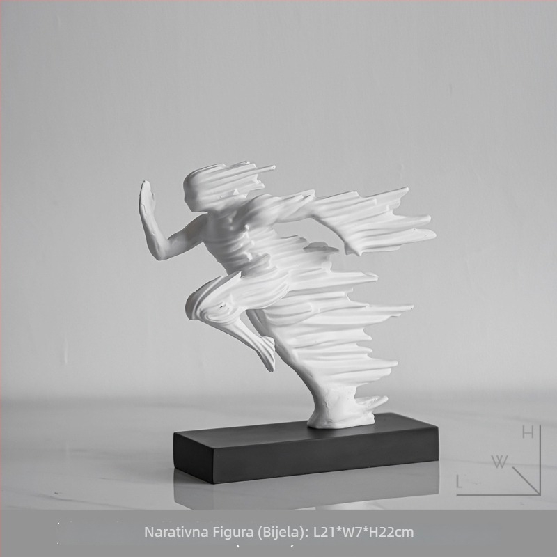 Figura skulptura od smole, moderni minimalistički stil, stickman izrada