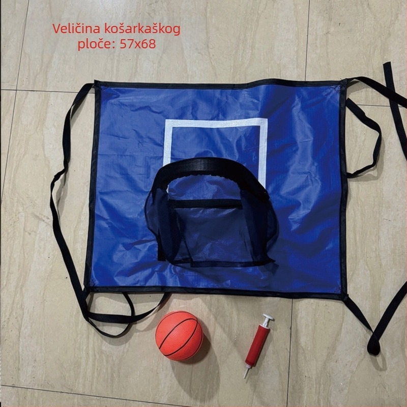 Dječji trampolin s košem za košarku i pločom, mekana PVC lopta (Brand: gsd; Materijal: PVC; Pogodno za: Opće)