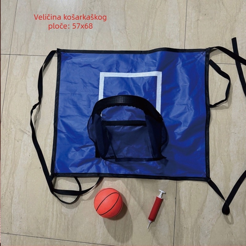 Dječji trampolin s košem za košarku i pločom, mekana PVC lopta (Brand: gsd; Materijal: PVC; Pogodno za: Opće)