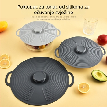 Silikonski poklopci za kuhanje posode – hrana sigurna, protiv prosipavanja, očuvana svježina; 200 g; materijal: silikon; marka JM; pakiranje: PP vrećica; prilagodba dostupna