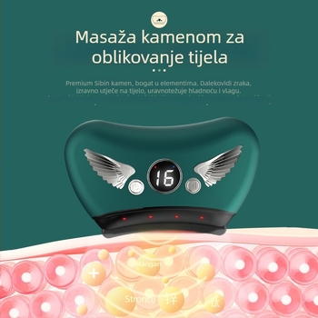 Električni Gua Sha uređaj za lice s kamenom pločom, punjivi način napajanja, gumb za upravljanje, neprekinuta brzina, temperatura 30–50°C