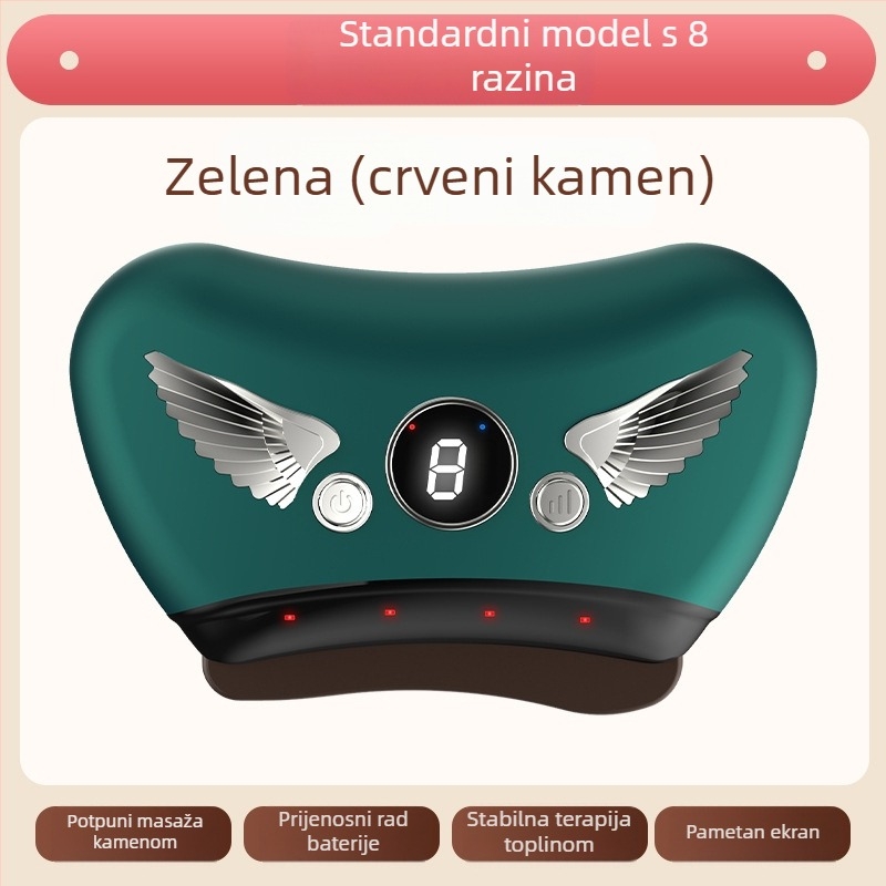 Električni Gua Sha uređaj za lice s kamenom pločom, punjivi način napajanja, gumb za upravljanje, neprekinuta brzina, temperatura 30–50°C