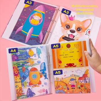 Album za crtanje s klipovima, model 985; kapacitet do 160 listova; materijal: Drugi; debljina materijala: Papir