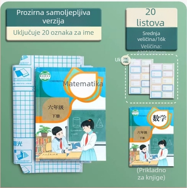 M&G Morning Light prozirni set zaštitnih korica za knjige – debeli vodootporni plastični omoti, artikl 94493, IP ovlašten: Ne