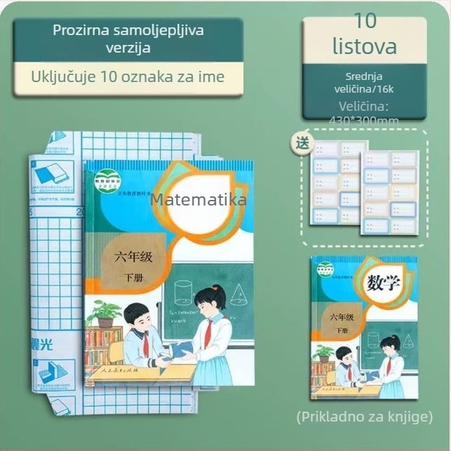 M&G Morning Light prozirni set zaštitnih korica za knjige – debeli vodootporni plastični omoti, artikl 94493, IP ovlašten: Ne