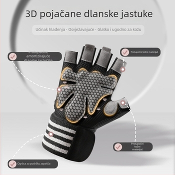 Biciklističke rukavice – prozračnost, protuklizne, zaštita zapešća, dizajn s polu-prstima (Materijal: Nylon; Marka: Great Shenzhen; Dob: Odrasli; Spol: Unisex; Korištenje: Rukavice za bicikl)