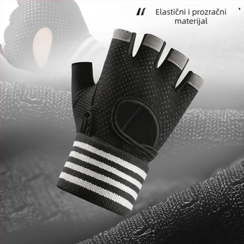 Biciklističke rukavice – prozračnost, protuklizne, zaštita zapešća, dizajn s polu-prstima (Materijal: Nylon; Marka: Great Shenzhen; Dob: Odrasli; Spol: Unisex; Korištenje: Rukavice za bicikl)